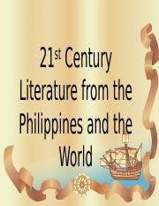 21st Century Literature from the Philippines and the World