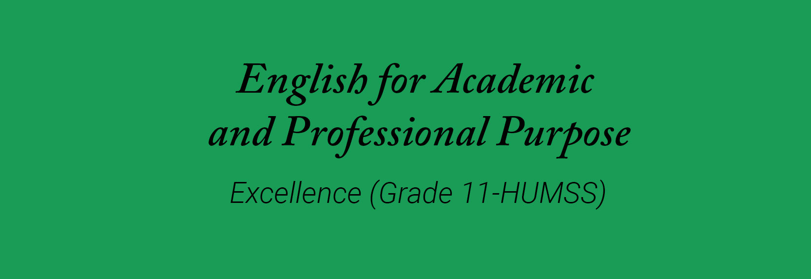 English for Academic and Professional Purposes