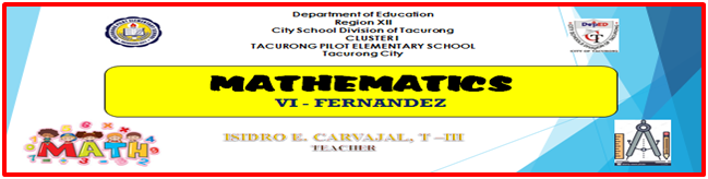 131220 / Grade 6 / FERNANDEZ / MATHEMATICS